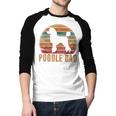 Retro Poodle Dad Dog Owner Pet Poodle Father Men Baseball Raglan Shirt