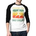 Retro Running Dad Runner Marathon Athlete Humor Outfit Men Baseball Raglan Shirt