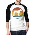 Rhodesian Ridgeback Vintage Retro Dog Mom Dad Men Baseball Raglan Shirt