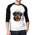 Rottie Dad Rottweiler Dog Men Baseball Raglan Shirt