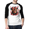 Rottweiler Heart Glasses Cute Rottie Dog Lover Mom Dad Kids Men Baseball Raglan Shirt
