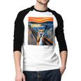The Scream Cat Parody For Kitty Cat Lover Cat Mom Cat Dad Men Baseball Raglan Shirt The Scream Cat Parody For Kitty Cat Lover Cat Mom Cat Dad Men Baseball Raglan Shirt