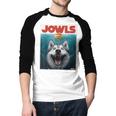 Siberian Husky Jowls Sled Dog Mom Top Alaskan Dog Dad Men Baseball Raglan Shirt
