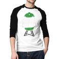 Smoke Daddy Green Egg Pitmaster Dad Tshirt BBQ Grill Men Baseball Raglan Shirt