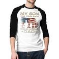 My Son Has Your Back Marine Dad Camouflage Men Baseball Raglan Shirt