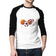 Sports Dad Of The Birthday Baller Sports Family Party Men Baseball Raglan Shirt