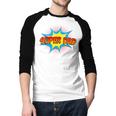 Super Dad Family Matching Superhero Comics Set Fathers Day Men Baseball Raglan Shirt
