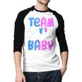 Team Healthy Baby Gender Reveal Pregnancy Mom Dad Men Baseball Raglan Shirt