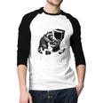 Toilet Clogging Champion Dad Joke Raccoon Trash Panda Men Baseball Raglan Shirt