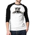 Tortoise Dad Tortoise With Sunglasses Vintage Tortoise Dad Men Baseball Raglan Shirt