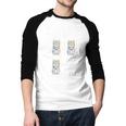 Tricks I Teach My Cat Cat Owner Kitten Dad Mom Kitty Men Baseball Raglan Shirt