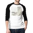 Twin Dad Camo USA Flag Twin Dad The Man The Myth The Legend Men Baseball Raglan Shirt
