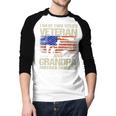 I Have Two Titles Veteran And Grandpa Dad Papa Grandpa Men Baseball Raglan Shirt