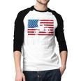 Never Underestimate An Old Man With A Dirt Bike Grandpa Dad Men Baseball Raglan Shirt