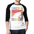 Unicorn Birthday Outfit Dad Unicorn Costume Bday Dad Unicorn Men Baseball Raglan Shirt