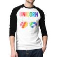 Unicorn Security Birthday Family Halloween Costume Mom Dad Men Baseball Raglan Shirt