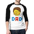 Unique Family Dad Master Builder Building Bricks Blocks Men Baseball Raglan Shirt