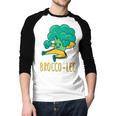 Vegetable Word Game Dad Joke Brocco-Lee Broccoli Men Baseball Raglan Shirt