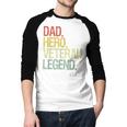 Veteran Dad Men Baseball Raglan Shirt