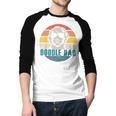 Vintage Best Doodle Dad Ever Father's Day Golden Doodle Men Baseball Raglan Shirt