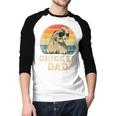 Vintage Chicken Dad Chicken Lovers Daddy Father's Day Men Baseball Raglan Shirt