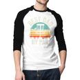 Vintage Disc Golf Dad Best Dad By Par Disk Golf Men Baseball Raglan Shirt