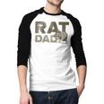 Vintage Distressed Rat Dad Men Baseball Raglan Shirt