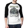 Vintage Monster Truck Lover DAD Family Matching Birthday Men Baseball Raglan Shirt