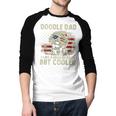 Vintage USA Flag Goldendoodle Doodle Dad Fathers Day Men Men Baseball Raglan Shirt