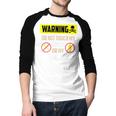 Warning Do Not Touch My Tools Or My Daughter Dad Men Baseball Raglan Shirt