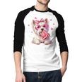Westie Dog Valentines Day Dog Mom Westie Dad Candy Sucker For Men Women Girls Kids Men Baseball Raglan Shirt
