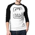 Wrestling Dad Martial Arts Wrestler Wrestle Hobby Father Men Baseball Raglan Shirt