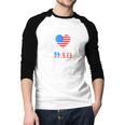 WWII Veterans Daughter Dad Remembrance Veteran Day Men Baseball Raglan Shirt