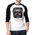Yorkie Dad Cute Cool Dog In Sunglasses C Men Baseball Raglan Shirt