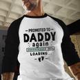 2nd Baby Announcement For Dad Promoted To Daddy Again 2026 Men Baseball Raglan Shirt