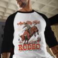 Ain't My First Rodeo Bull Riding Cowboy Dad Rider Boy Men Men Baseball Raglan Shirt
