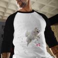 American Eskimo Dog Mom Eskie Dad Art Eskie Lover Quote Men Baseball Raglan Shirt
