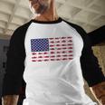 American Flag Fishing-Shirt Men Kids Bass Fish Dad Patriotic Men Baseball Raglan Shirt