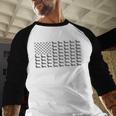 American Flag Vintage Patriotic Dachshund Dad Weiner Dog Men Baseball Raglan Shirt