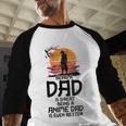 Anime Dad Jokes Father's Day Anamae Otaku Manga Japan Men Baseball Raglan Shirt