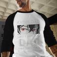 Anime Dad Like A Regular Dad Only Cooler Fathers Day Otaku Men Baseball Raglan Shirt