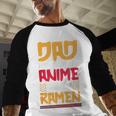 Anime Fathers Day Japanese Manga Otaku Kawaii Anime Dad Men Baseball Raglan Shirt