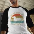 Ask Me About My Weiner Dachshund Dad Men Baseball Raglan Shirt
