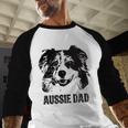 Aussie Dad Australian Shepherd Dog Dad For Men Men Baseball Raglan Shirt Aussie Dad Australian Shepherd Dog Dad For Men Men Baseball Raglan Shirt