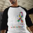 Autism Awareness Ribbon Mom Dad Kids Autistic Support Autism Men Baseball Raglan Shirt