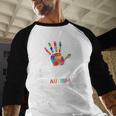 Autism Awareness Warning This Autism Dad T-Shirt Men Baseball Raglan Shirt