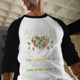 Autism Doesnt Come With Manual Dad Puzzle Awareness Men Men Baseball Raglan Shirt