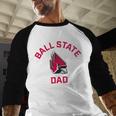 Ball State University Cardinals Arched Dad Men Baseball Raglan Shirt Ball State University Cardinals Arched Dad Men Baseball Raglan Shirt