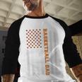 Basketball Dad USA US Flag Basketball Men Men Baseball Raglan Shirt