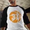 Basketball Player 31 Basketball Mom Dad Jersey Number 31 Men Baseball Raglan Shirt